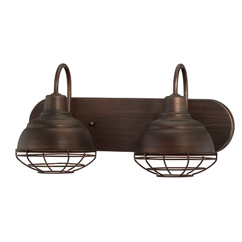 Millennium Lighting Neo-Industrial 2-Light Bathroom Vanity Light in Rubbed Bronze