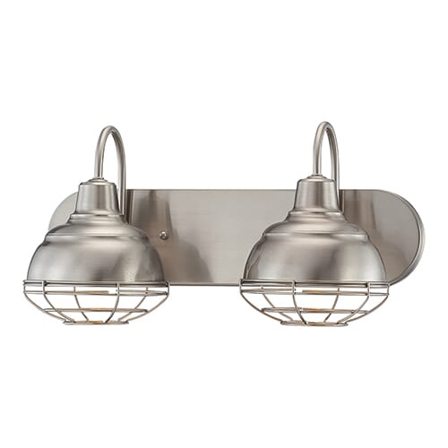 Millennium Lighting Neo-Industrial 2-Light Bathroom Vanity Light in Satin Nickel