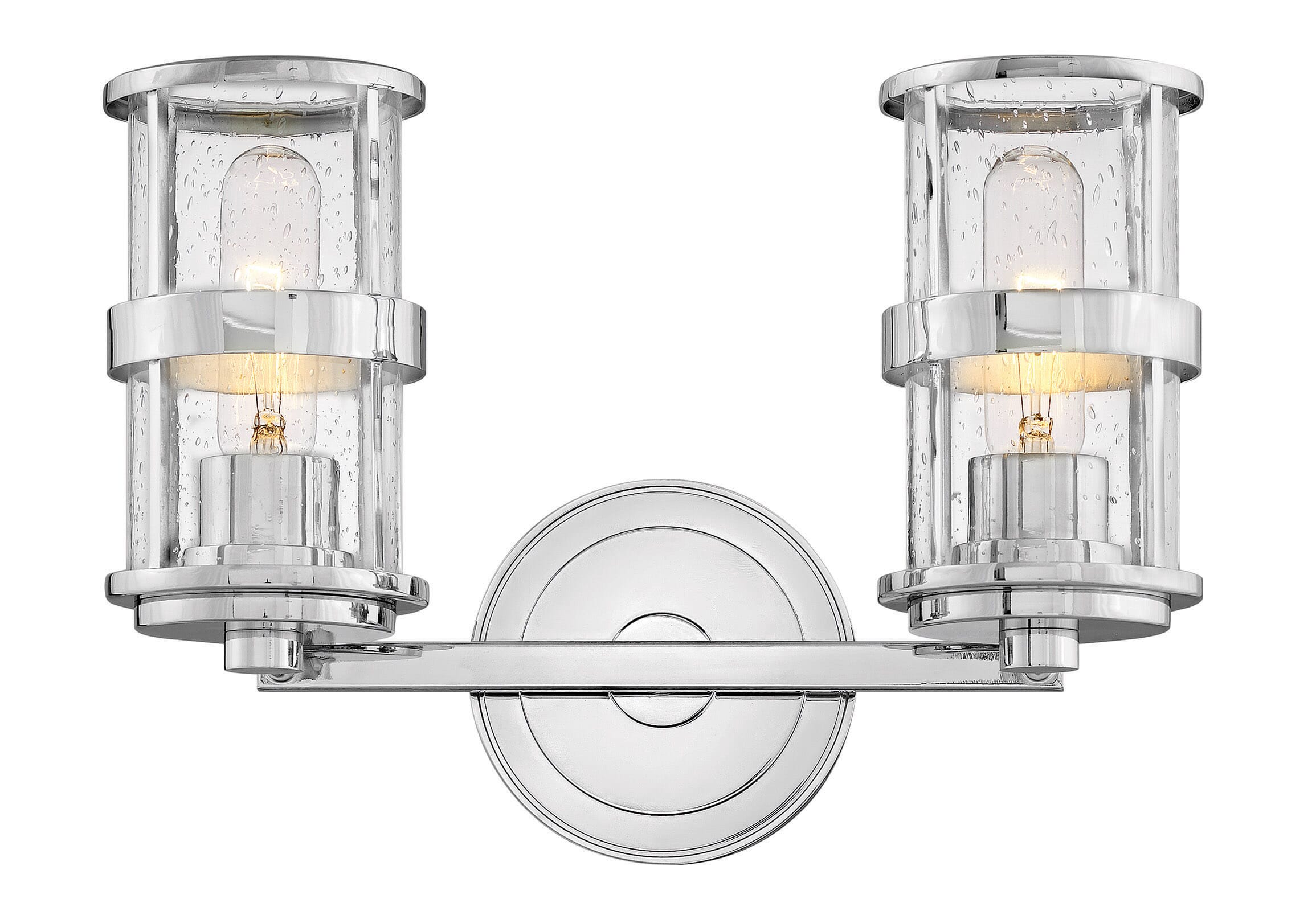 Hinkley Noah 2-Light Bathroom Vanity Light in Chrome