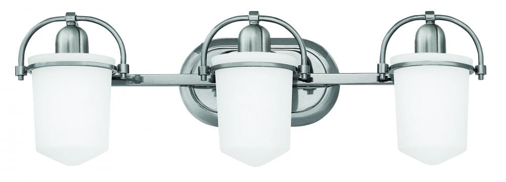 Hinkley Clancy 3-Light Bathroom Vanity Light in Brushed Nickel