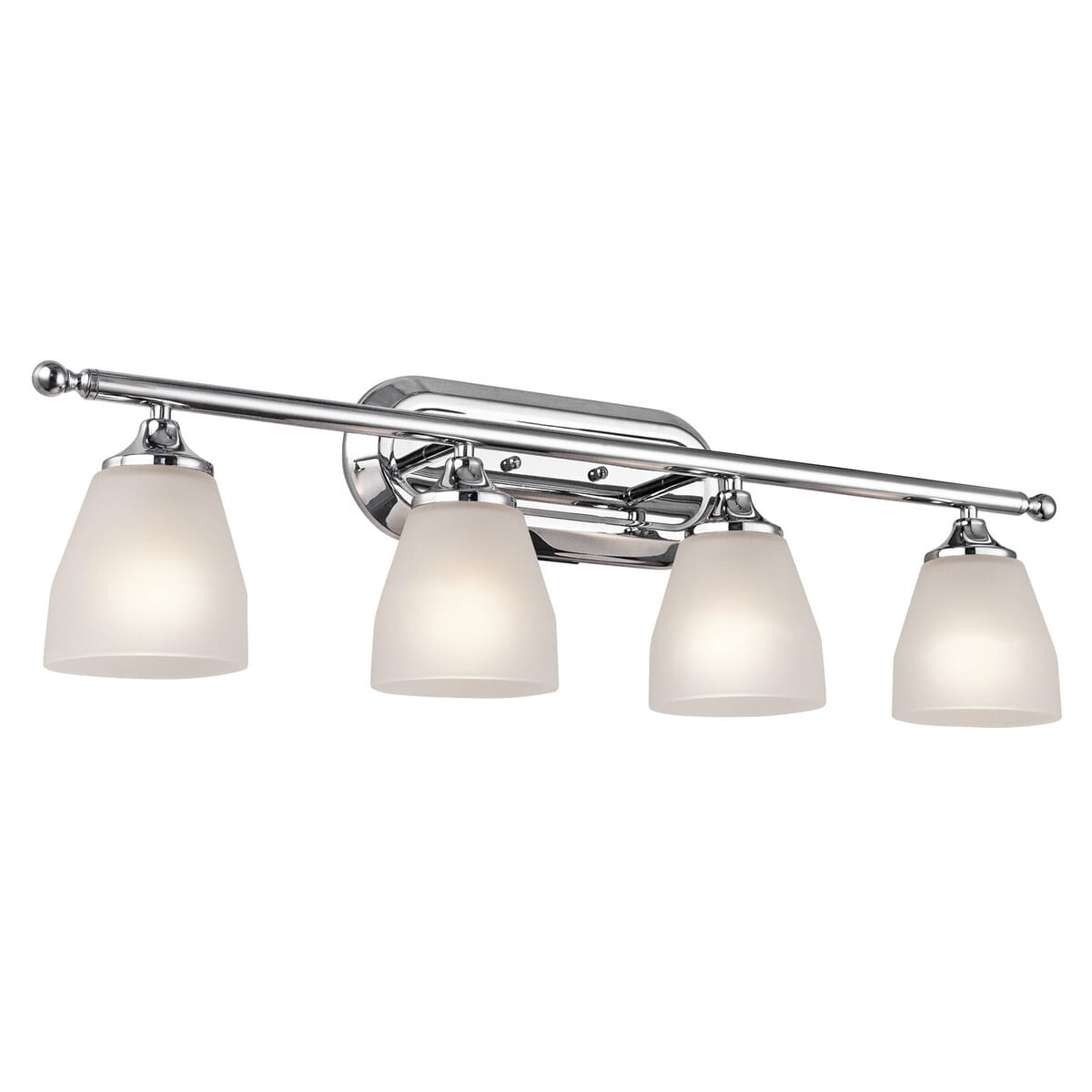 Kichler Ansonia 4-Light Wall Mount Bathroom Vanity Light 4-Arm in Chrome