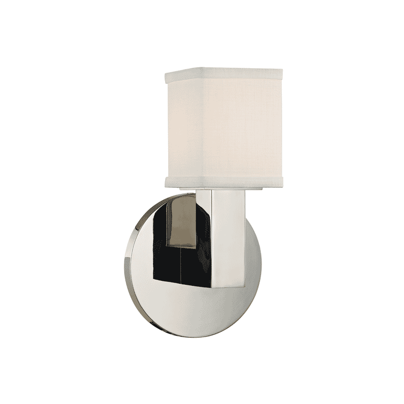 Hudson Valley Clarke 9" Wall Sconce in Polished Nickel