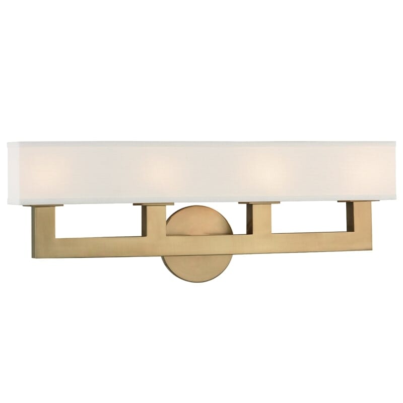 Hudson Valley Clarke 4-Light 8" Wall Sconce in Aged Brass