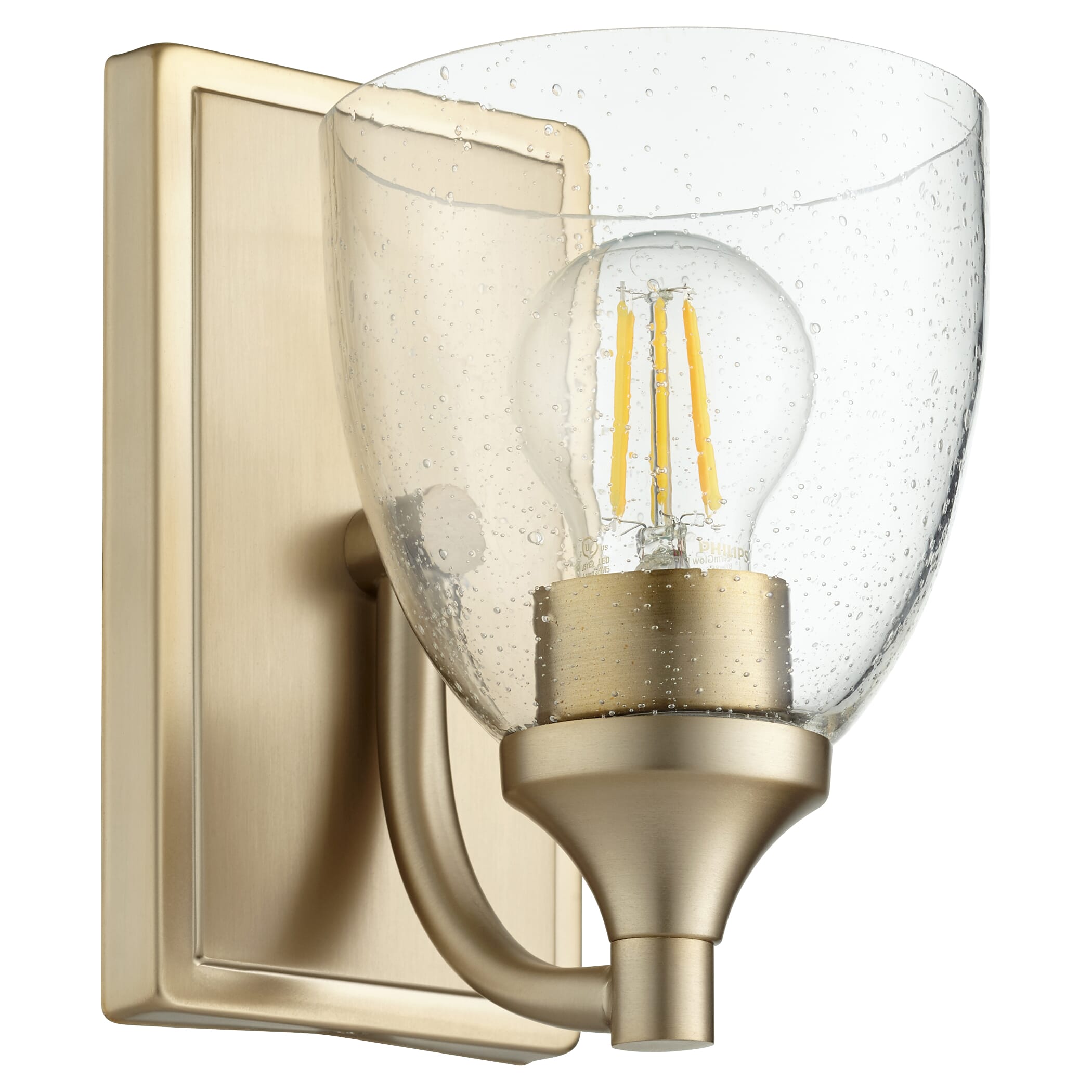 Quorum Enclave 8" Wall Sconce in Aged Brass with