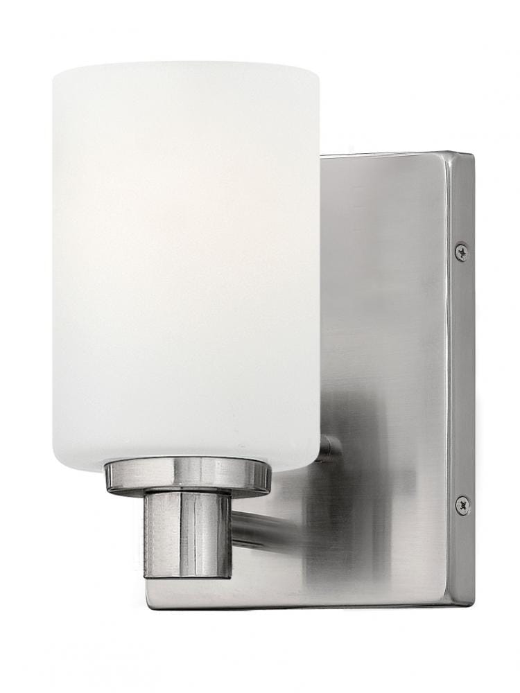 Hinkley Karlie 1-Light Bathroom Wall Sconce in Brushed Nickel