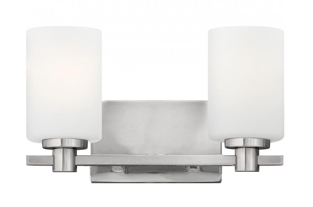 Hinkley Karlie 2-Light Bathroom Vanity Light in Brushed Nickel