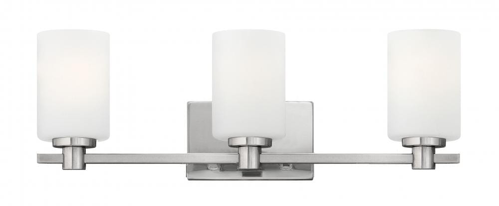 Hinkley Karlie 3-Light Bathroom Vanity Light in Brushed Nickel