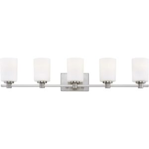 Hinkley Karlie 5-Light Bathroom Vanity Light in Brushed Nickel