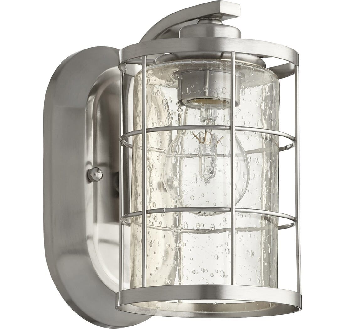 Quorum Ellis Wall Sconce in Satin Nickel