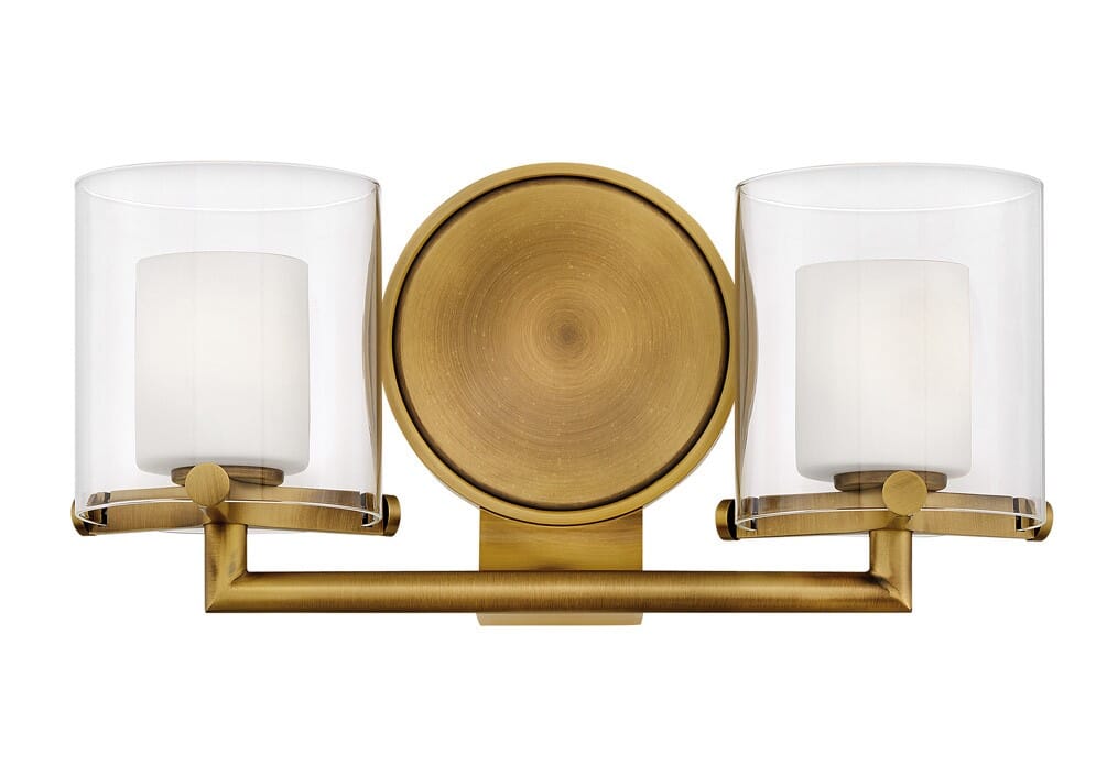 Hinkley Rixon 2-Light LED Bathroom Vanity Light in Heritage Brass