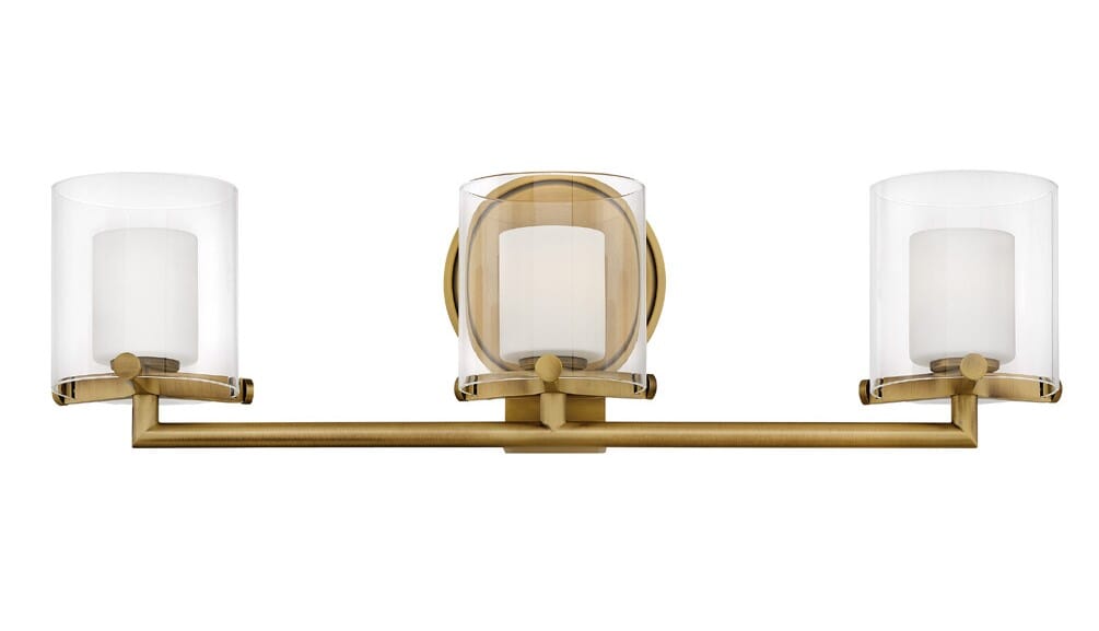 Hinkley Rixon 3-Light LED Bathroom Vanity Light in Heritage Brass