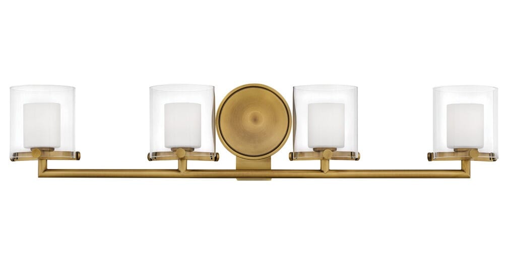 Hinkley Rixon 4-Light LED Bathroom Vanity Light in Heritage Brass