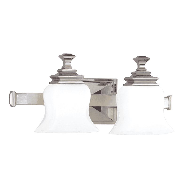 Hudson Valley Wilton 2-Light 17" Bathroom Vanity Light in Polished Nickel