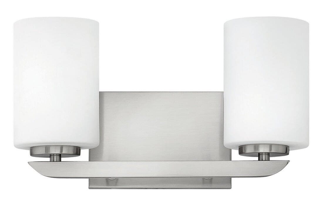 Hinkley Kyra 2-Light Bathroom Vanity Light in Brushed Nickel