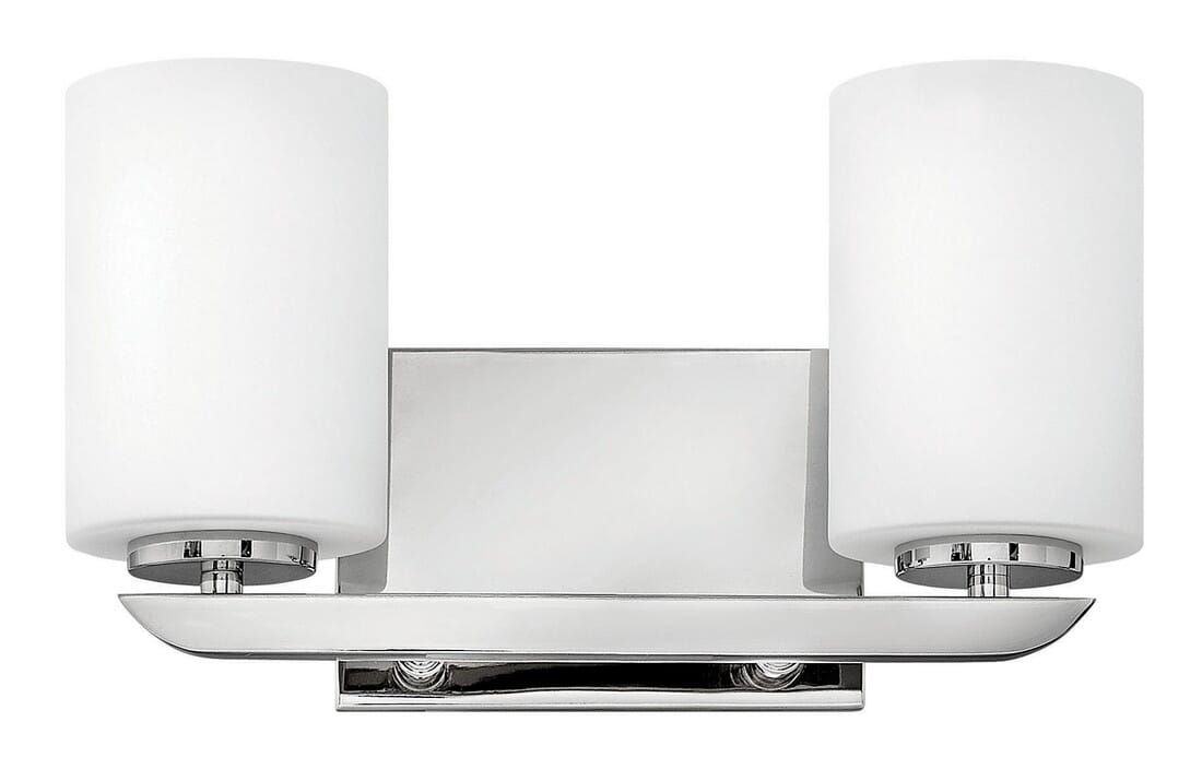 Hinkley Kyra 2-Light Bathroom Vanity Light in Polished Nickel