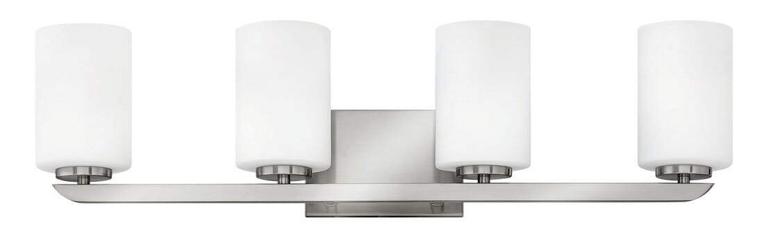 Hinkley Kyra 4-Light Bathroom Vanity Light in Brushed Nickel