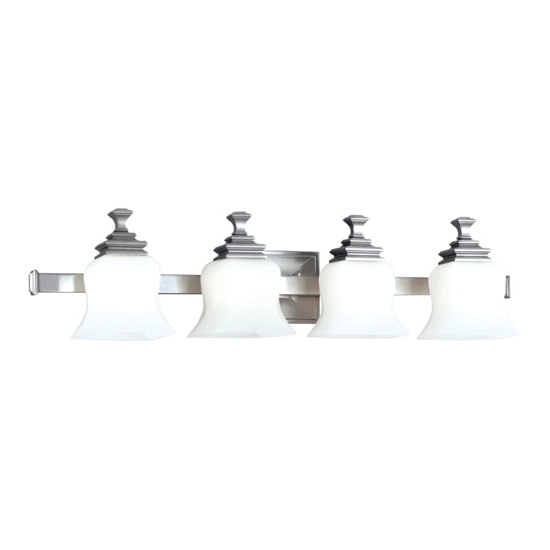 Hudson Valley Wilton 4-Light 32" Bathroom Vanity Light in Polished Nickel