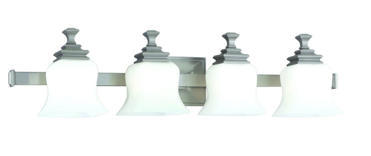 Hudson Valley Wilton 4-Light 32" Bathroom Vanity Light in Satin Nickel