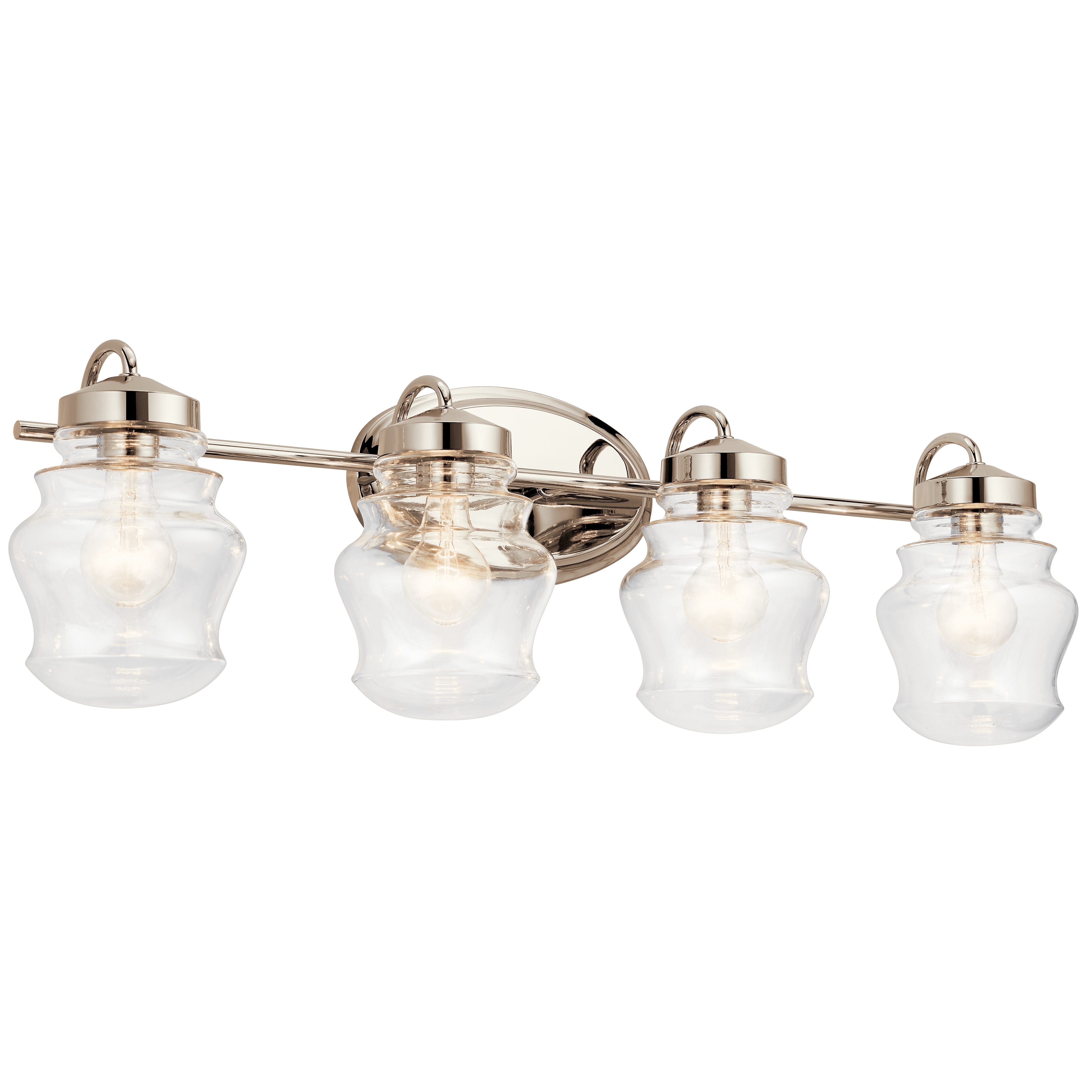 Kichler Janiel 4-Light 33" Bathroom Vanity Light in Polished Nickel