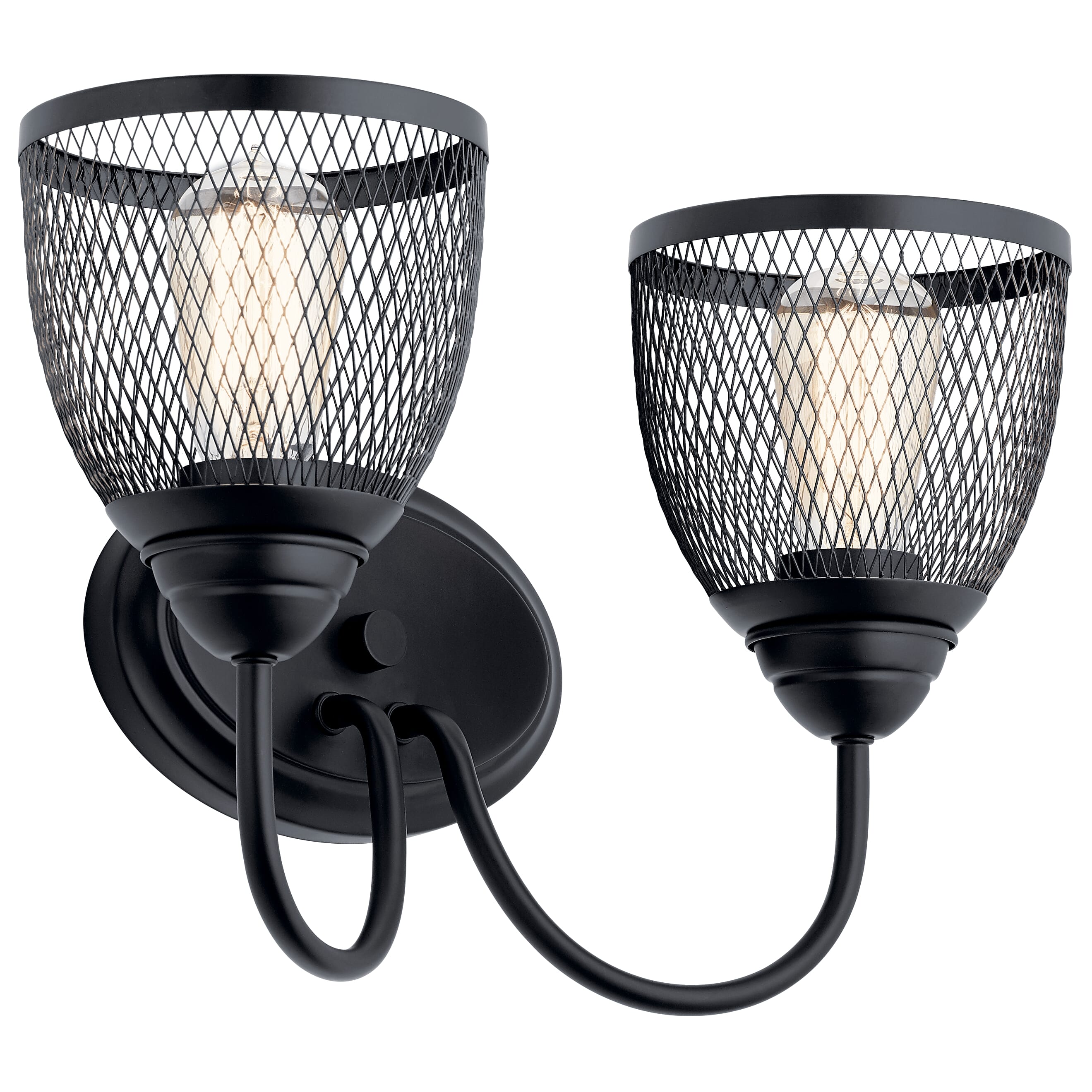 Kichler Voclain 2-Light Bathroom Vanity Light in Black