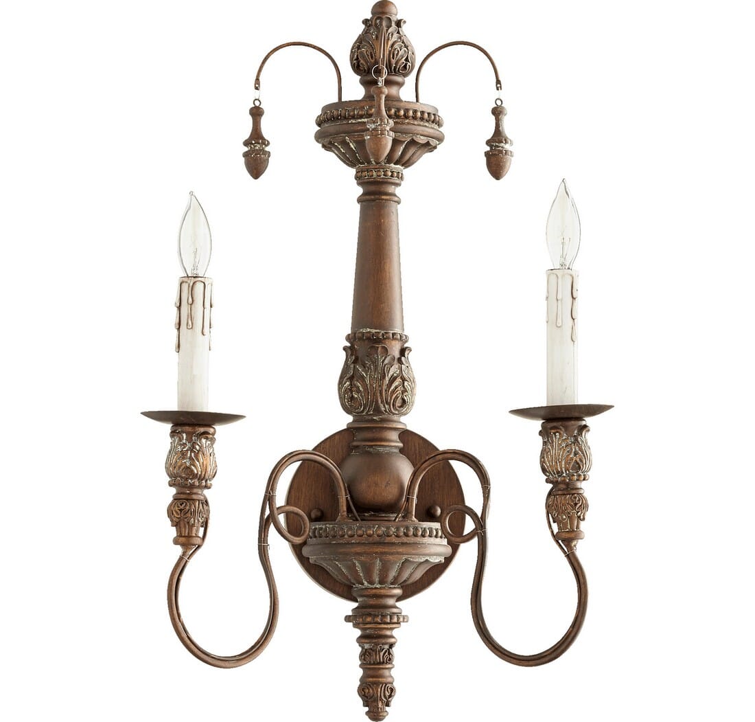 Quorum Salento 2-Light 22" Wall Sconce in Vintage Copper