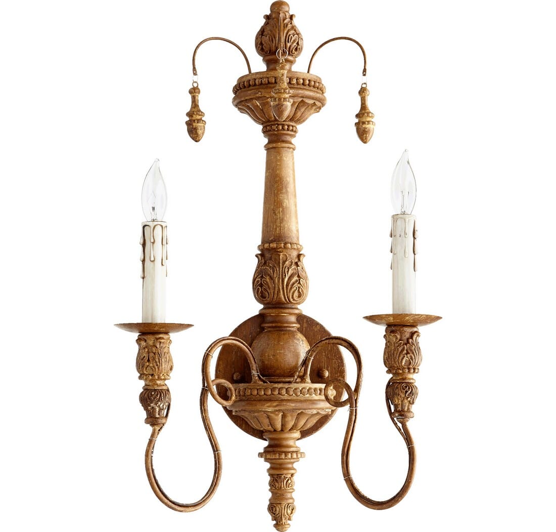 Quorum Salento 2-Light 22" Wall Sconce in French Umber