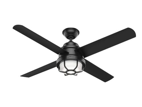 Hunter Searow 2-Light 54" Indoor/Outdoor Ceiling Fan in Matte Black