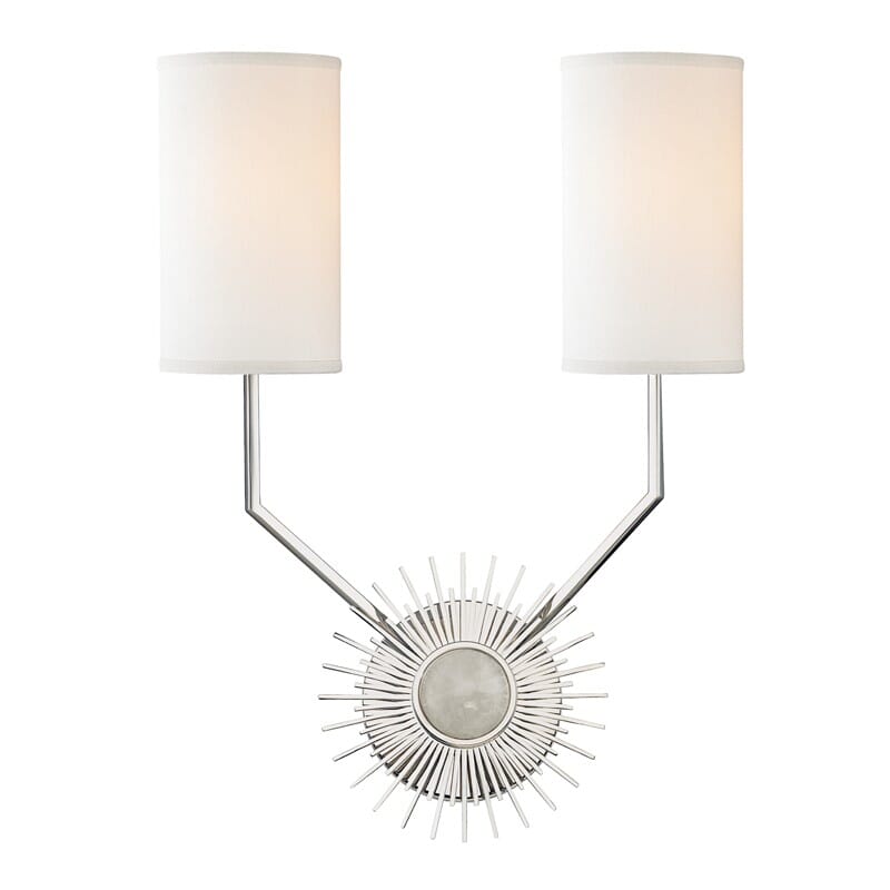 Hudson Valley Borland 2-Light 18" Wall Sconce in Polished Nickel