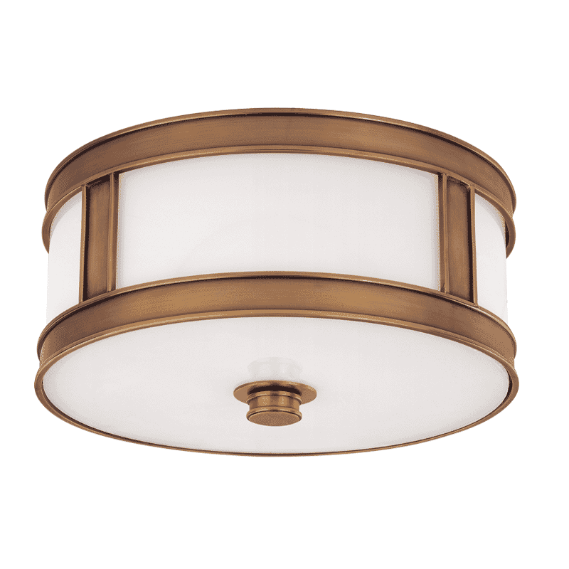 Hudson Valley Patterson 2-Light Ceiling Light in Aged Brass