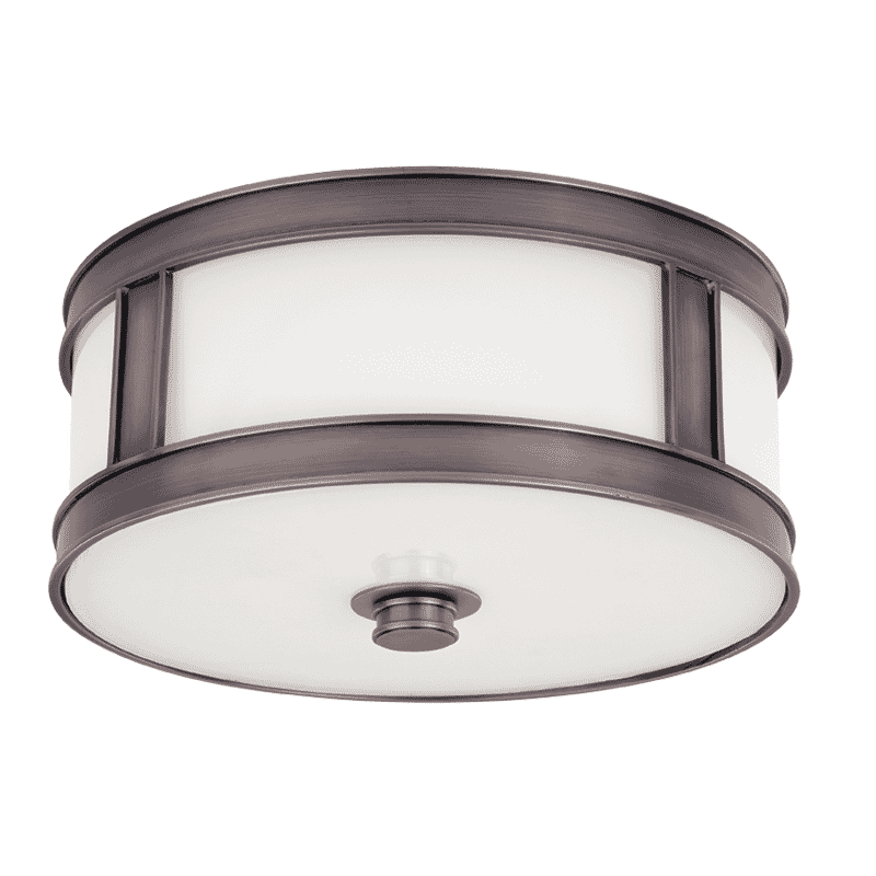 Hudson Valley Patterson 2-Light Ceiling Light in Historical Nickel