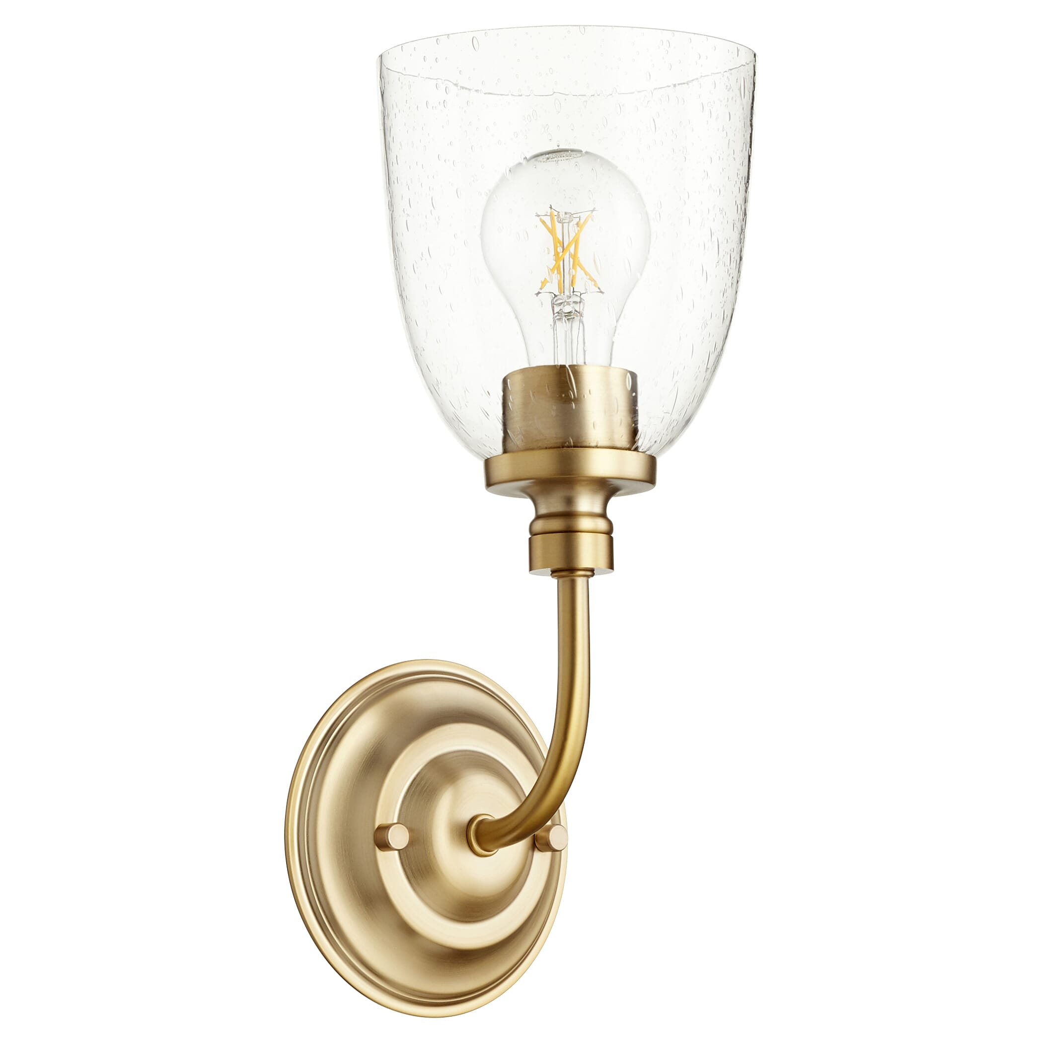 Quorum Rossington 13" Wall Sconce in Aged Brass with