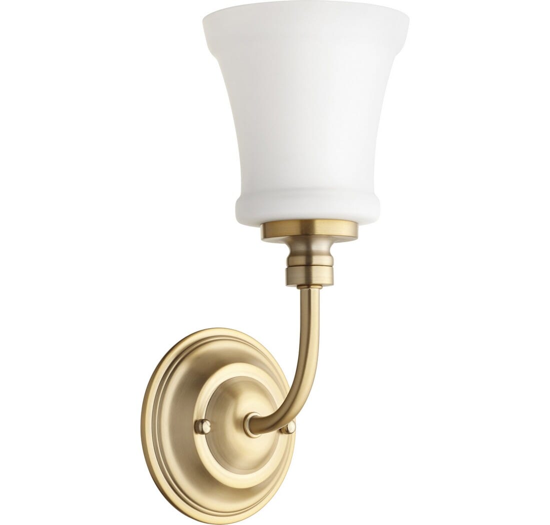 Quorum Rossington 13" Wall Sconce in Aged Brass