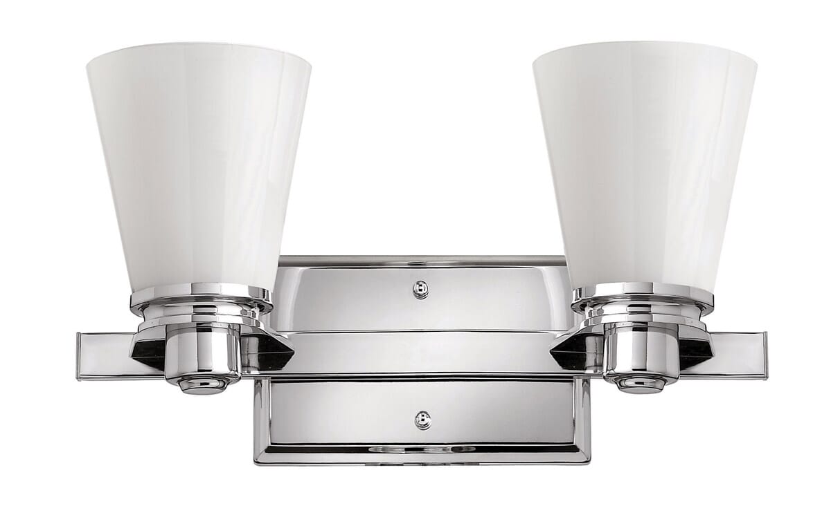 Hinkley Avon 2-Light Bathroom Vanity Light in Chrome