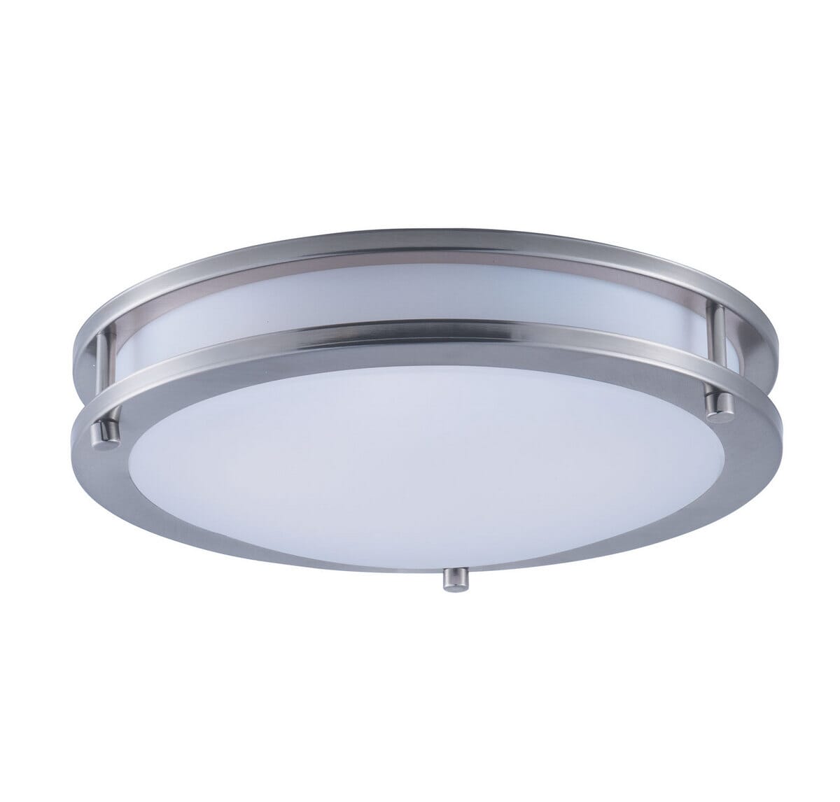 Maxim Lighting Linear LED 12" White Ceiling Light in Satin Nickel