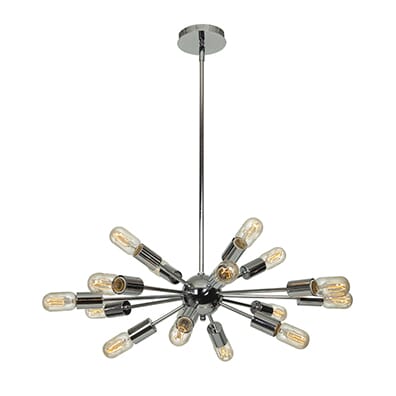 Access Flux 16-Light Pendant Light in Chrome