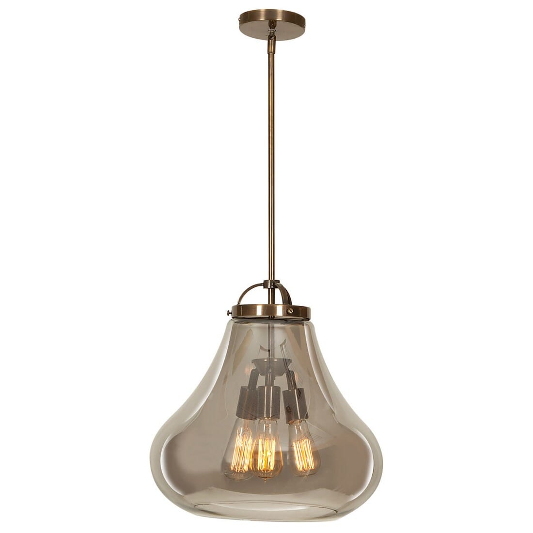 Access Lighting Flux 17.1" 3-Light Smoke Pendant in Distressed Bronze