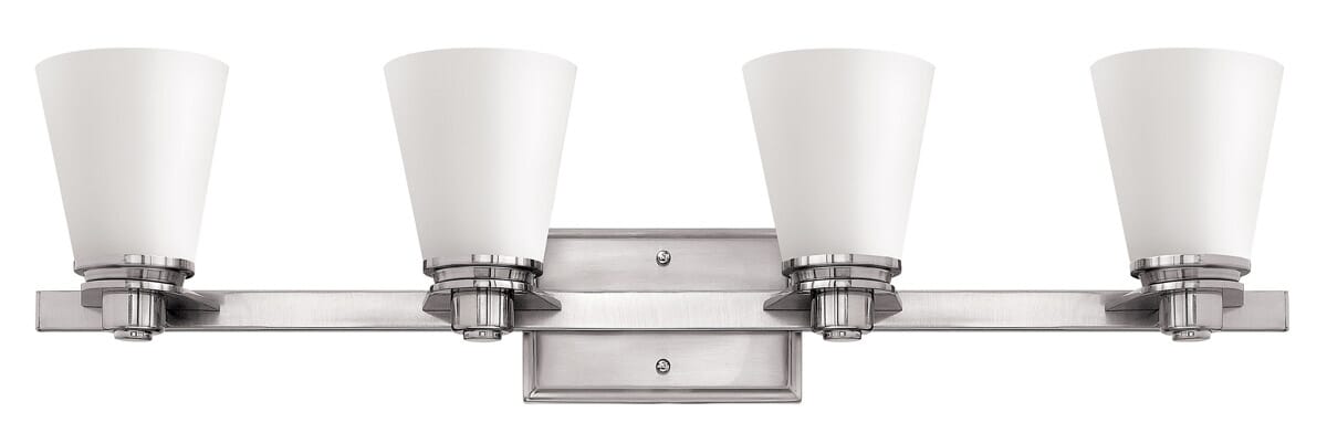 Hinkley Avon 4-Light Bathroom Vanity Light in Brushed Nickel