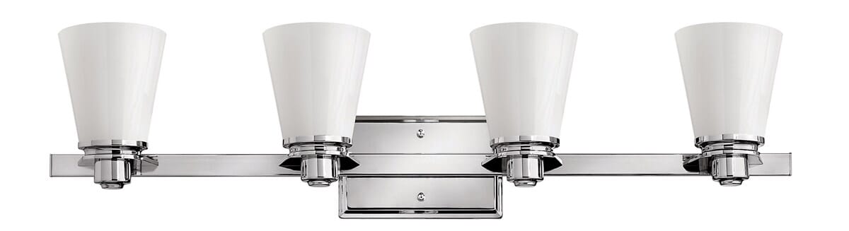 Hinkley Avon 4-Light Bathroom Vanity Light in Chrome