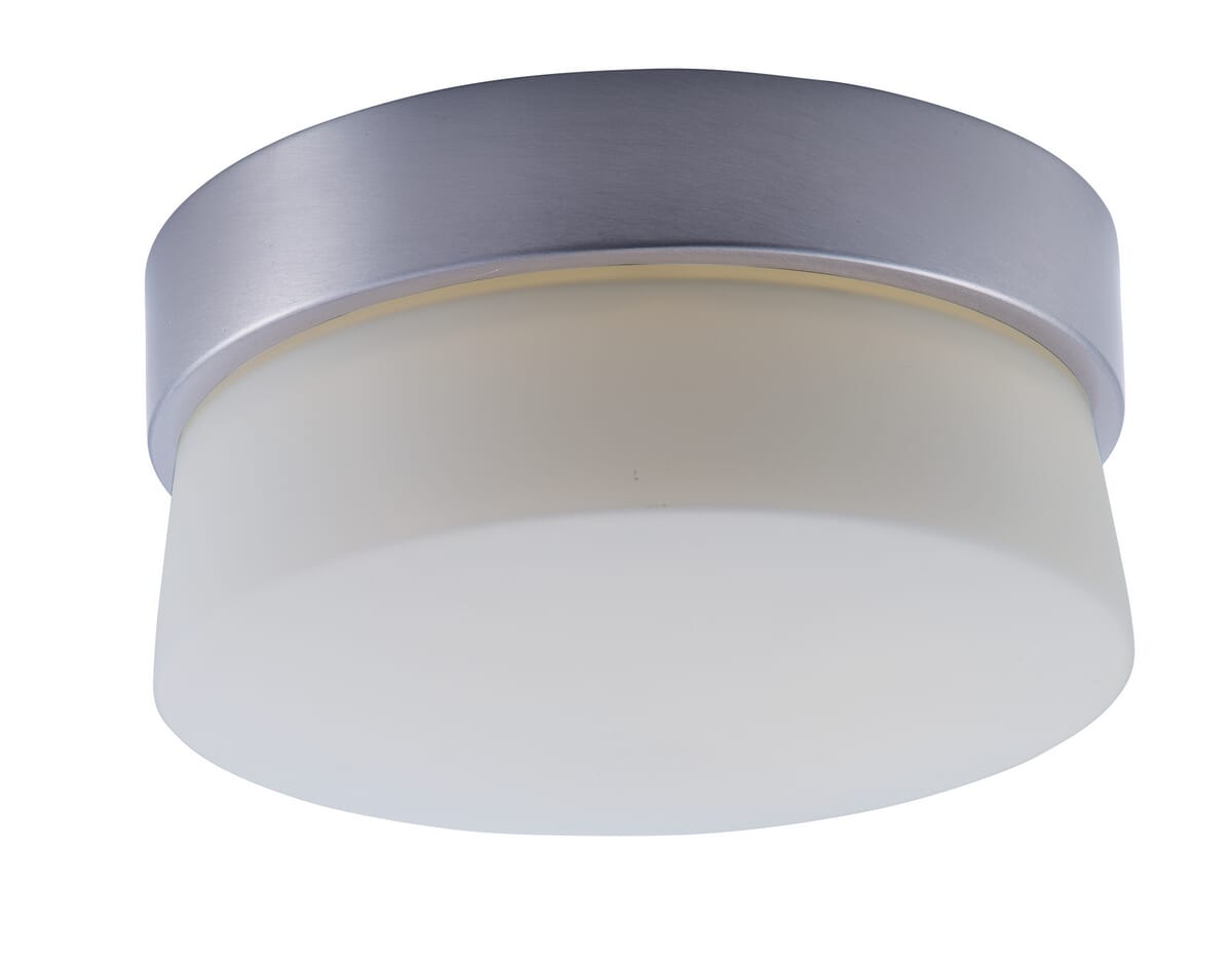 Maxim Lighting Flux 7" Satin White Flush Mount in Satin Silver