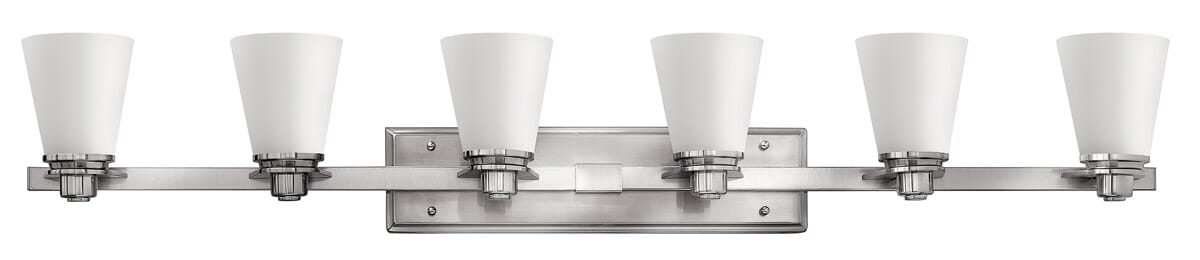 Hinkley Avon 6-Light Bathroom Vanity Light in Brushed Nickel