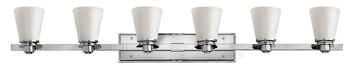 Hinkley Avon 6-Light Bathroom Vanity Light in Chrome