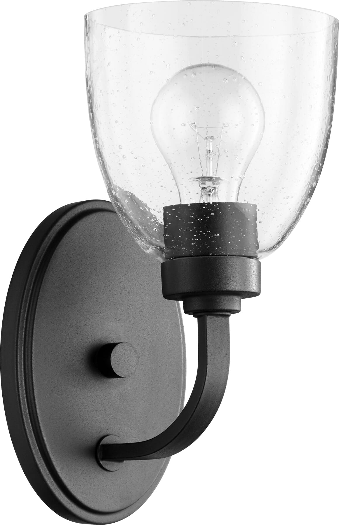 Quorum Reyes 10" Wall Sconce in Noir with Clear