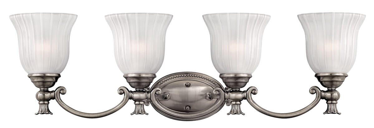 Hinkley Francoise 4-Light Bathroom Vanity Light in Polished Antique Nickel