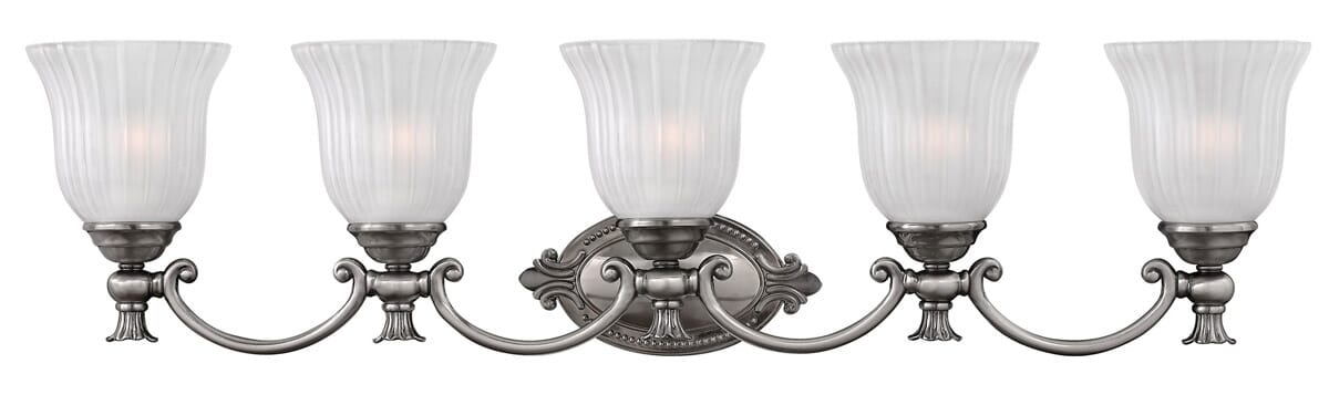 Hinkley Francoise 5-Light Bathroom Vanity Light in Polished Antique Nickel