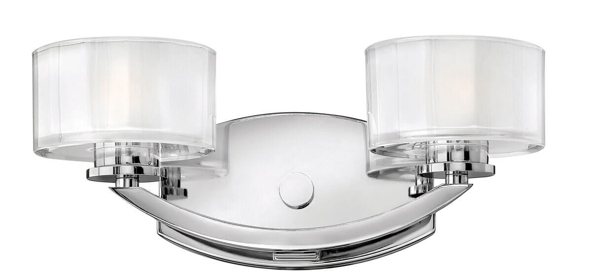 Hinkley Meridian 2-Light Bathroom Vanity Light in Chrome