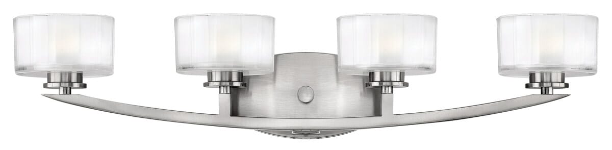 Hinkley Meridian 4-Light Bathroom Vanity Light in Brushed Nickel