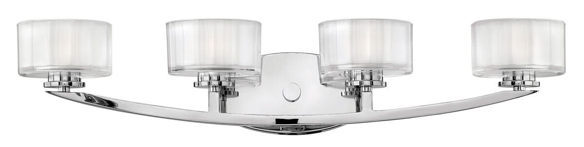 Hinkley Meridian 4-Light Bathroom Vanity Light in Chrome