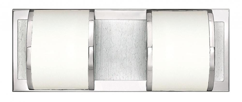 Hinkley Mira 2-Light Bathroom Vanity Light in Chrome