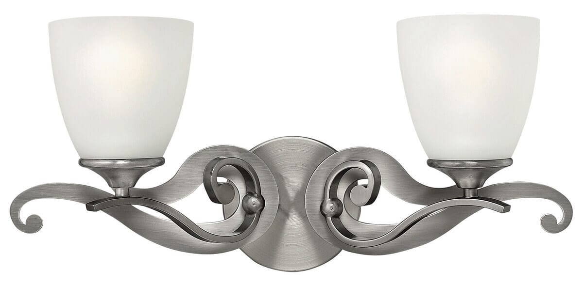 Hinkley Reese 2-Light Bathroom Vanity Light in Antique Nickel
