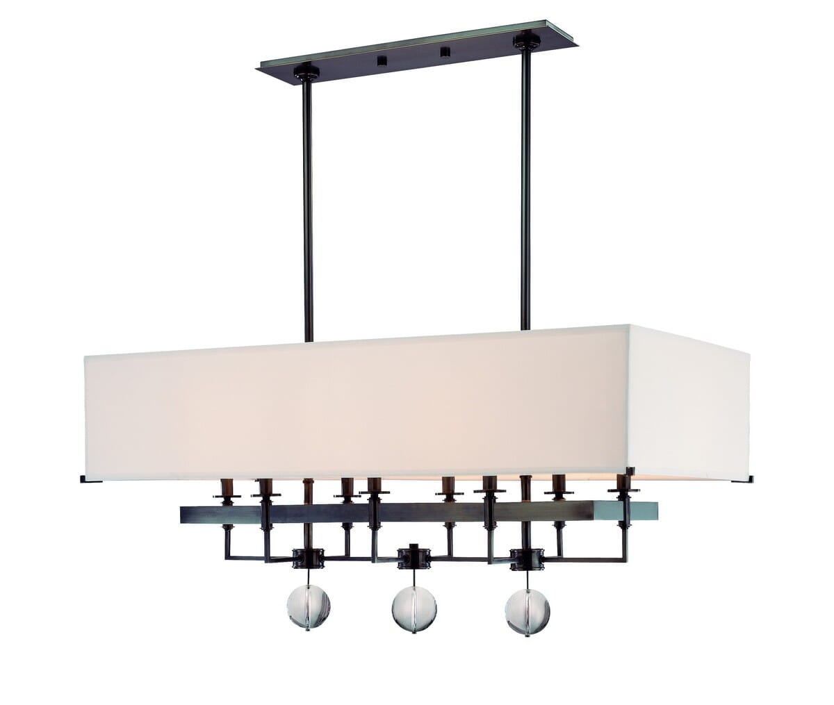 Hudson Valley Gresham Park 8-Light 19" Kitchen Island Light in Old Bronze